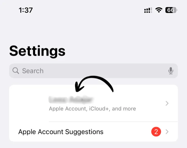 Apple ID screen