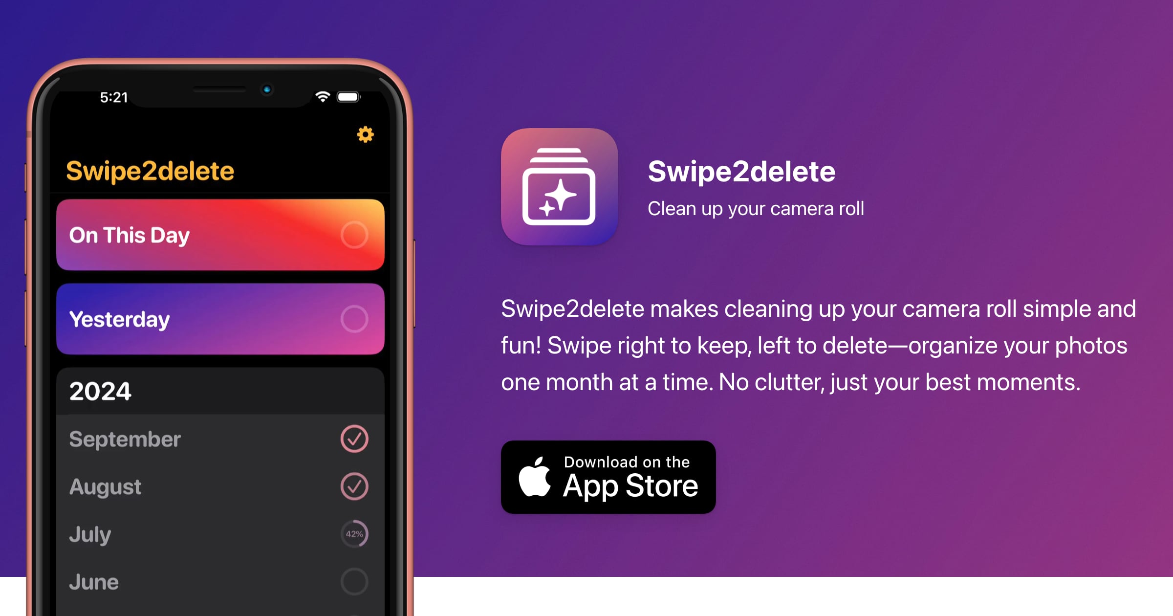 Swipe2delete screenshot 1