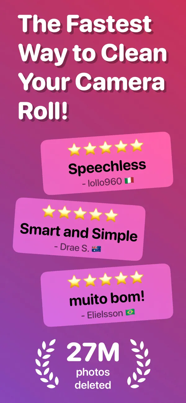 Swipe2delete reviews: five star photo cleaner app with 27 million photos deleted