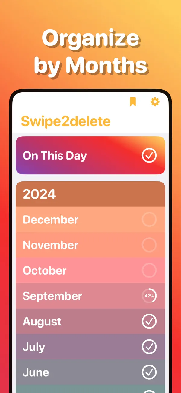 Organize and clean your photos month by month